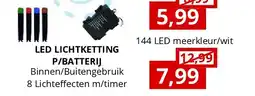 NH Market LED LICHTKETTING P/BATTERIJ 144 LED meerkleur/wit aanbieding