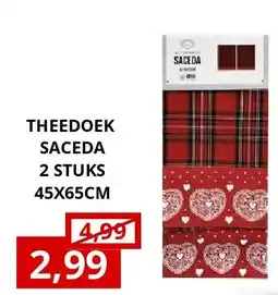 NH Market THEEDOEK SACEDA 2 STUKS 45X65CM aanbieding