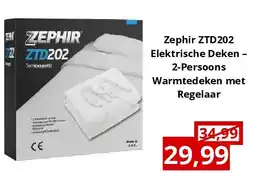 NH Market Zephir ZTD202 Elektrische Deken – 2-Persoons Warmtedeken met Regelaar aanbieding
