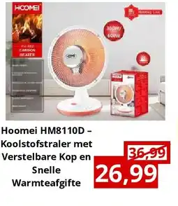 NH Market Hoomei HM8110D – Koolstofstraler met Verstelbare Kop en Snelle Warmteafgifte aanbieding