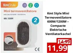 NH Market Kmt Style Mini Termoventilatore 600W/1200W – Compacte Elektrische Ventilatorkachel aanbieding