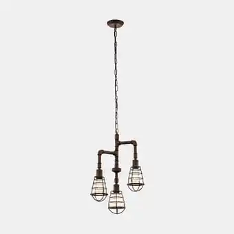 Leen Bakker EGLO hanglamp Port Seton 3-lichts - antiek bruin - Leen Bakker aanbieding
