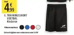 Intersport Pro touch trainingsshort voetbal kinderen aanbieding