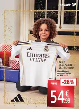 Intersport Shirt real madrid 25/26 kinderen aanbieding