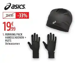 Intersport Running pack handschoenen + muts volwassenen aanbieding