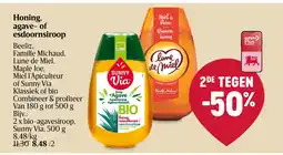 Delhaize Honing, agave- of esdoornsiroop aanbieding