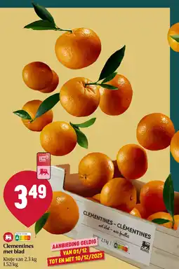 Delhaize Clementines met blad aanbieding