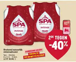 Delhaize Bruisend natuurlijk mineraalwater aanbieding