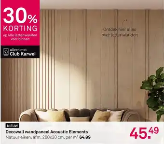Karwei Decowall Wandpaneel Acoustic Elements aanbieding
