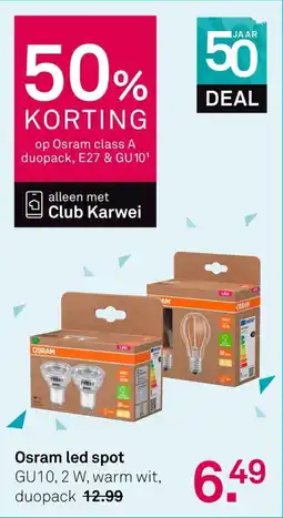 Karwei Osram led spot aanbieding