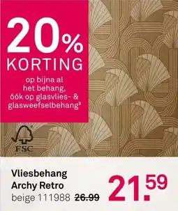 Karwei Vliesbehang Archy Retro aanbieding
