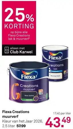 Karwei Flexa Creations muurverf aanbieding