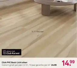 Karwei Click PVC Basic Licht eiken aanbieding