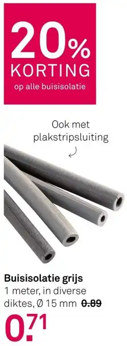 Karwei Buisisolatie Grijs aanbieding