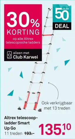Karwei Altrex Telescoopladder Smart Up Go aanbieding