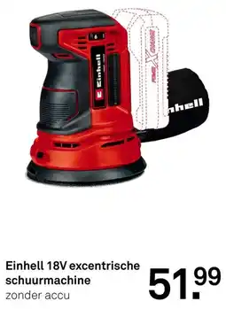 Karwei Einhell 18V excentrische schuurmachine aanbieding