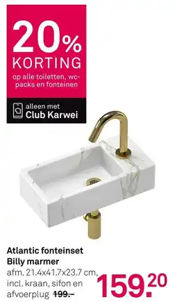 Karwei Atlantic Fonteinset Billy Marmer aanbieding