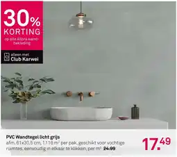 Karwei PVC Wandtegel licht grijs aanbieding