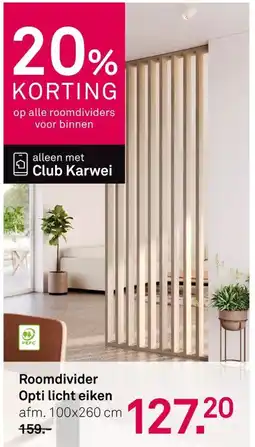 Karwei Roomdivider Opti licht eiken aanbieding