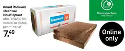Karwei Knauf Rock4All Steenwol Isolatieplaat aanbieding