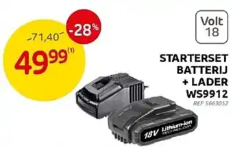 Starterset Batterij + Lader WS9912