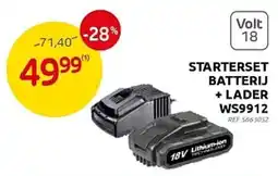 Brico Starterset Batterij + Lader WS9912 aanbieding