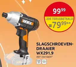 Brico Slagschroevendraaier WX291.9 aanbieding