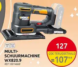 Brico Worx Multi Schuurmachine WX820.9 aanbieding
