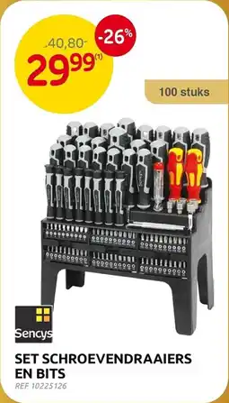 Brico Sencys set schroevendraaiers en bits aanbieding