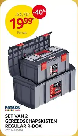 Brico Patrol Set van 2 Gereedschapskisten Regular R-Box aanbieding