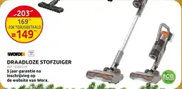 Brico Worx Draadloze Stofzuiger aanbieding