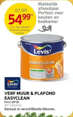 Brico Levis Verf Muur & Plafond Easyclean aanbieding