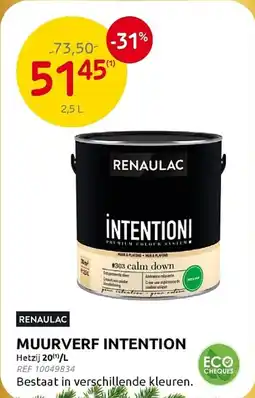 Brico Renaulac Muurverf Intention aanbieding