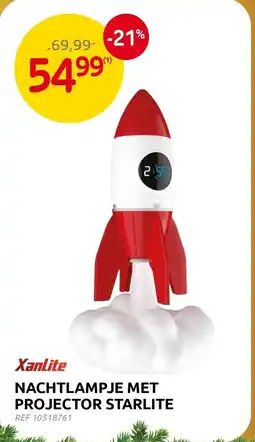 Brico Xanlite Nachtlampje Met Projector Starlite aanbieding