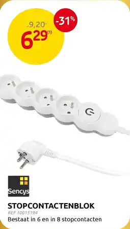 Brico Sencys stopcontactenblok aanbieding