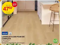 Brico Quick step laminaatvloer puur eik complete aanbieding