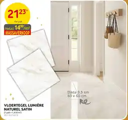 Brico Vloertegel lumière naturel satin aanbieding