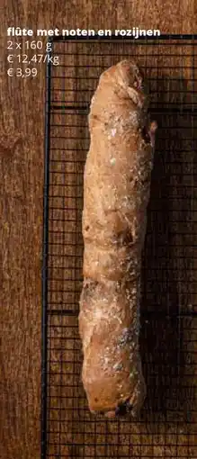 Spar flûte met noten en rozijnen aanbieding