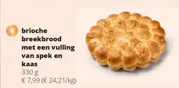 Spar brioche breekbrood met een vulling van spek en kaas aanbieding