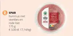 Spar SPAR hummus met veenbes en rode biet 175 g aanbieding