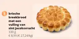 Spar brioche breekbrood met een vulling van sint jacobsvrucht aanbieding