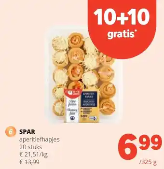 Spar SPAR aperitiefhapjes 20 stuks aanbieding
