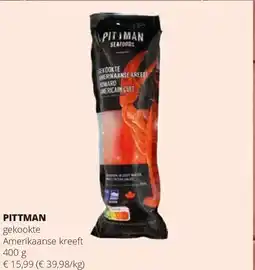 Spar PITTMAN gekookte Amerikaanse kreeft 400 g aanbieding