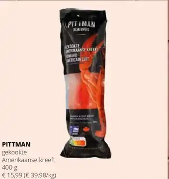 Spar PITTMAN gekookte Amerikaanse kreeft 400 g aanbieding