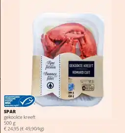 Spar SPAR gekookte kreeft 500 g aanbieding