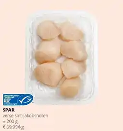 Spar SPAR verse sint-jakobsnoten ± 200 g aanbieding