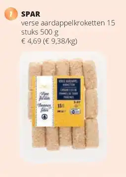 Spar SPAR verse aardappelkroketten 15 stuks 500 g aanbieding