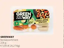 Spar GREENWAY feestassortiment 228 g aanbieding