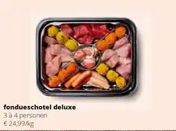 Spar fondueschotel deluxe aanbieding