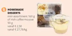 Spar HOMEMADE DESSERTS mini assortiment 160 g of Irish coffee mousse 90 g aanbieding